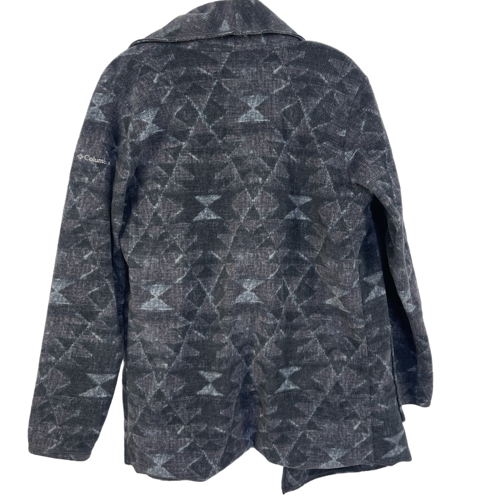 Columbia Sportswear Black and Grey Fleece Open Front Cardigan Sweater Small - Picture 2 of 6